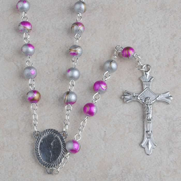 ,galss beads rosary